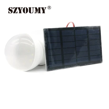 

SZYOUMY Outdoor/Indoor Solar Powered led Lighting System Light Lamp Bulb Solar Panel Low-power Camp Night Travel Used 5-6hours