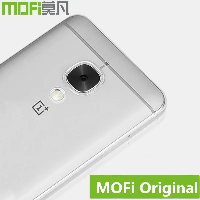 Oneplus 3 Caso MOFi original duro caso oneplus 3 cubierta de cuero caso de silicona suave tpu fundas A3000 uno más 3 Caso 3 t capas
