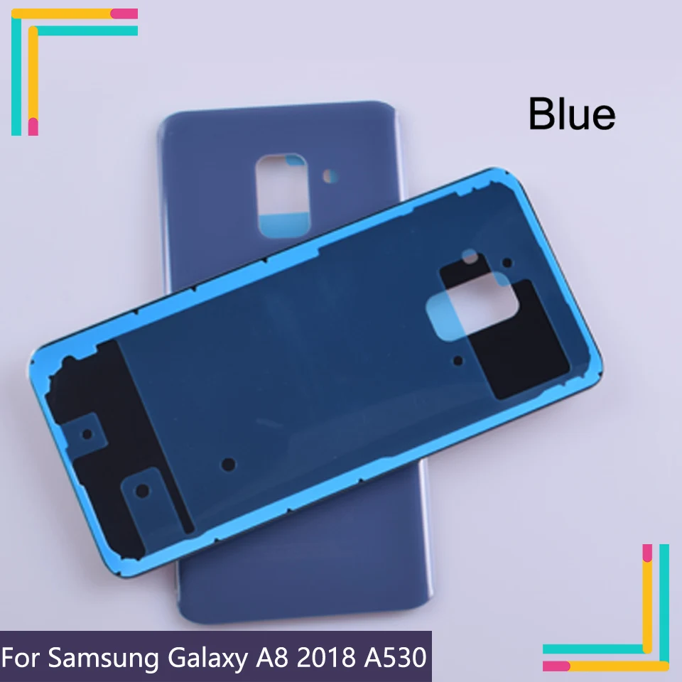10 шт \ Лот Задняя Дверь Корпус для Samsung Galaxy A8 2018 A530F стеклянная батарея чехол