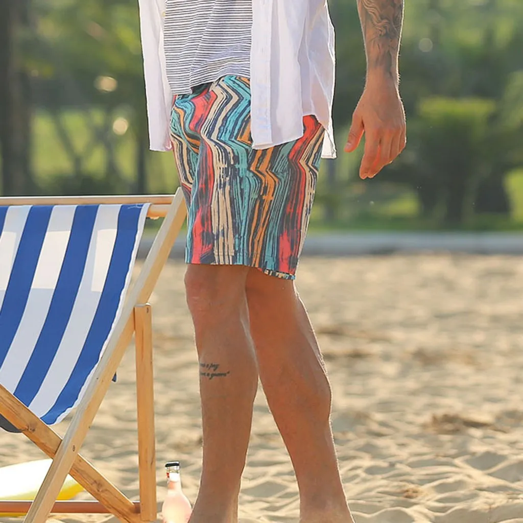 Мужские повседневные шорты, быстросохнущие пляжные шорты, модные мужские шорты-бермуды masculina modis, уличная одежда Feb6