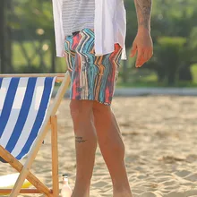 Мужские повседневные шорты, быстросохнущие пляжные шорты, модные мужские шорты-бермуды masculina modis, уличная одежда Feb6