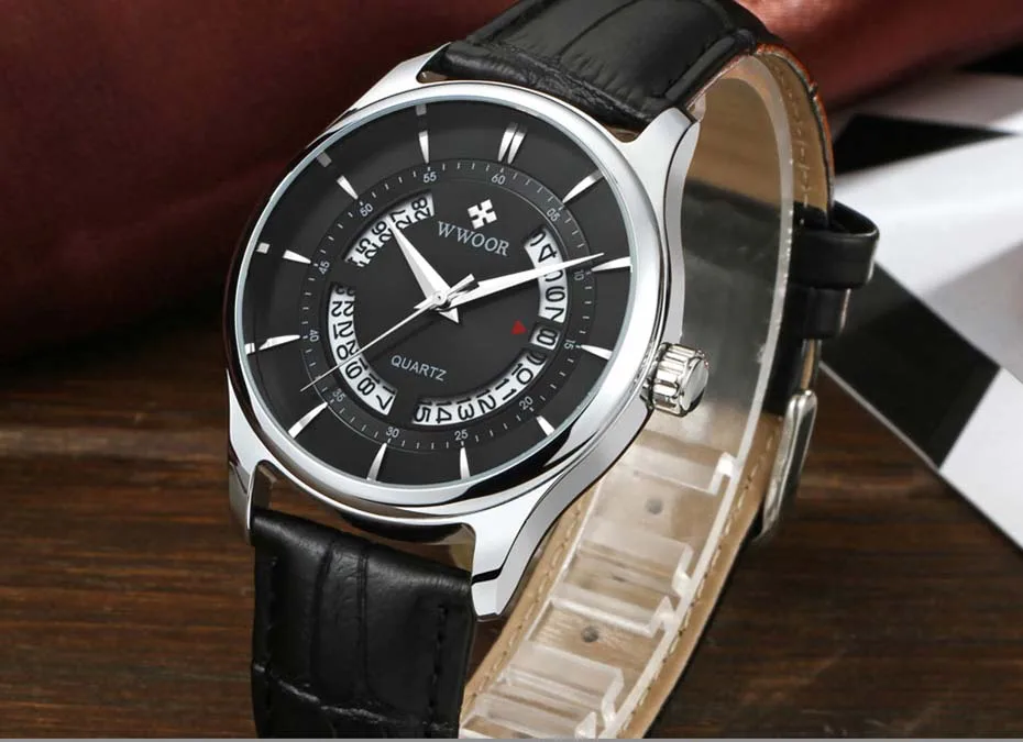 New Quartz Mens Watches Top Brand Luxury Complete Calendar Men's Wrist Watch Genuine Leather Strap Men Wristwatches  2019 (4)