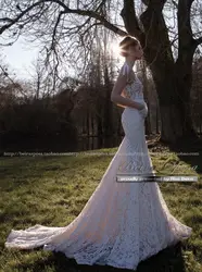 2018 новые модные, пикантные спинки casamento брак vestidos de novia длинные кружево свадебное платье-Русалка Мать невесты платья для женщин