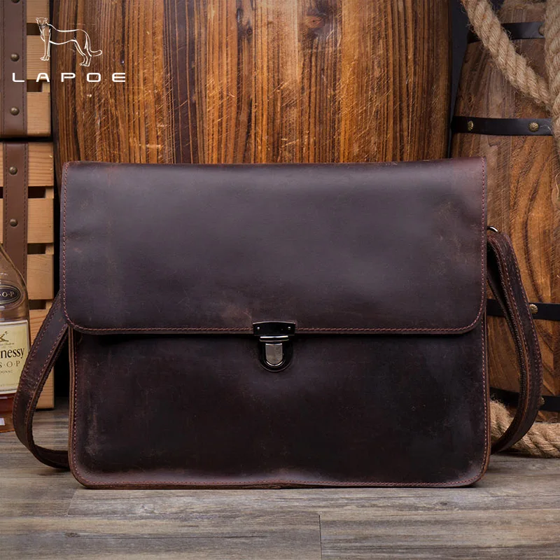 

New collection 2018 Vintage men bags, men casual leather messenger bag, high quality man brand business bag men's handbag