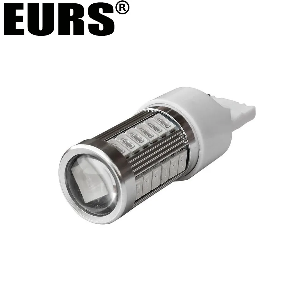 EURS 2 шт. красный белый желтый 33 SMD 5630 5730 светодиодный T20 7440 W21W WY21W мотоцикл