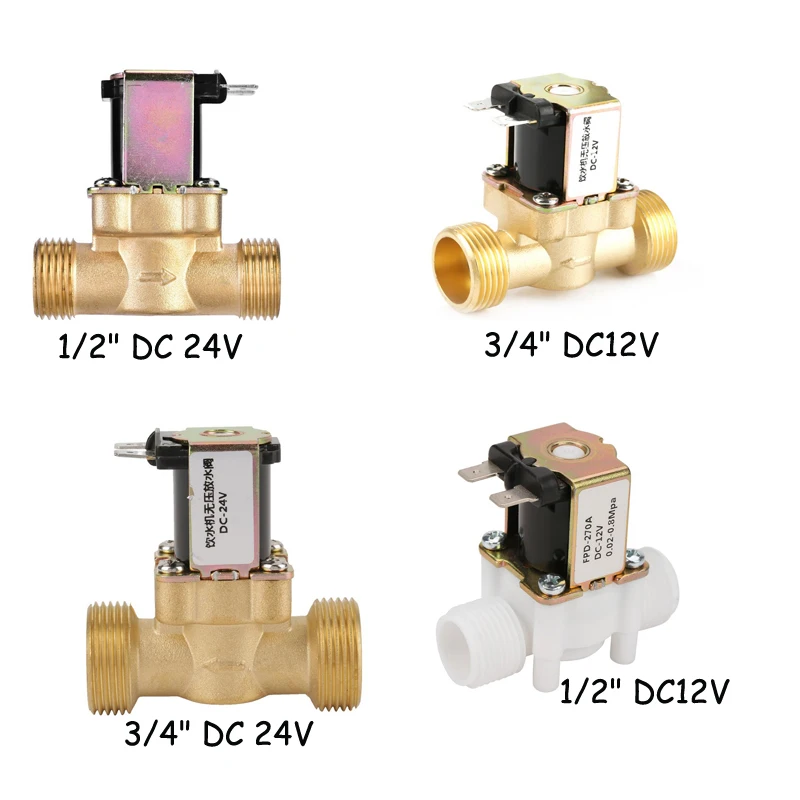 DC12V/24V G1/2 G3/4 нормально закрытый электрический Соленоидный клапан регулирования