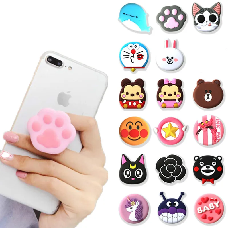

ZUCZUG Universal mobile phone bracket Cute 3D Animal airbag Phone Expanding Stand Finger Holder rabbit bear phone holder Stand