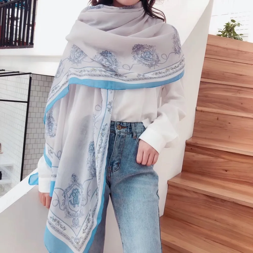 

2019 Women cotton Scarf Female Print Foulard femme pashmina Shawls and wraps big size Scaves beach towel bandana muslim hijab