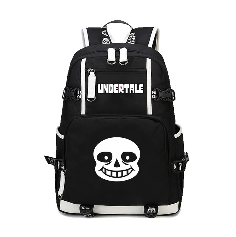 Рюкзак с USB принтом в виде аниме Undertale на молнии для ноутбука школы путешествий