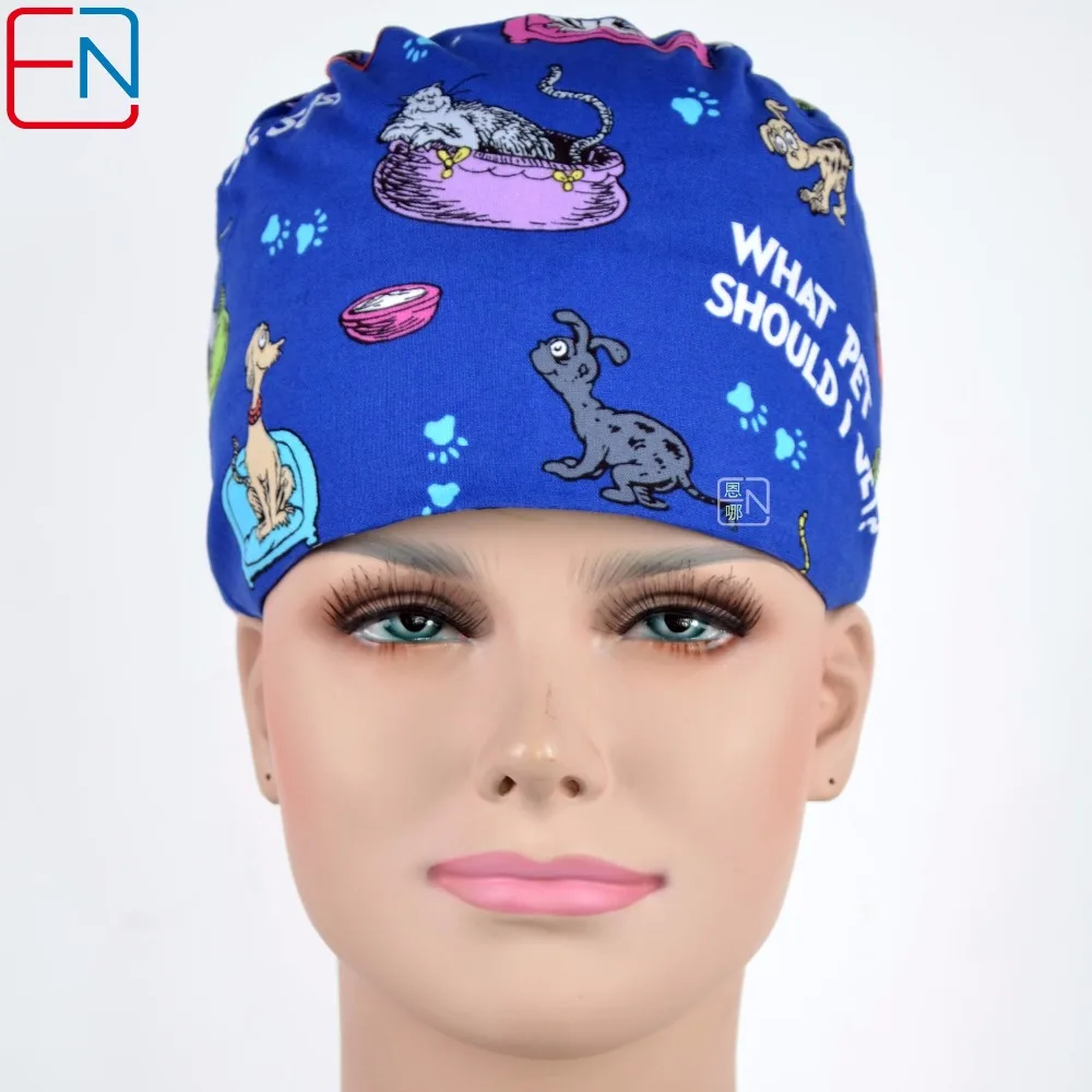

surgical caps in blue,3 sizes in,with sweatband,tie back with elstic band