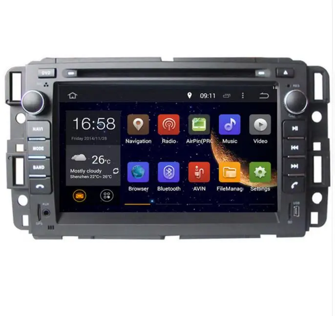 Автомобильный DVD плеер с GPS навигацией Android 10 для GMC Yukon Tahoe 2007 2012 мультимедийный 2 din