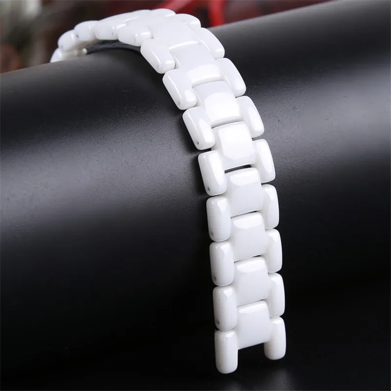 14mm White Ceramic Watchband 7MM Concave Interface End Replacement Women's Watch Strap Small Bracelet Wristwatches Bands Belt