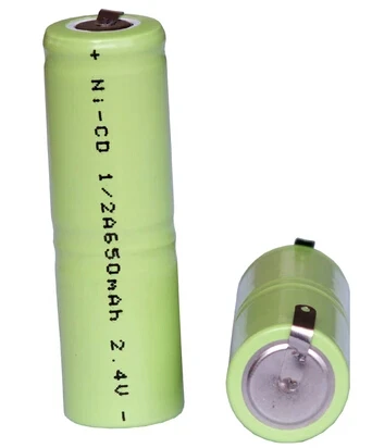 

free shipping 2pcs/lot 2.4v 1/2A 650mah razor battery ni-cd rechargeable battery