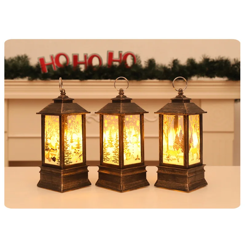 

Christmas Candlestick Lantern Light Candle Holder Lamp Bulb Home Party Decor Dropshipping FAS