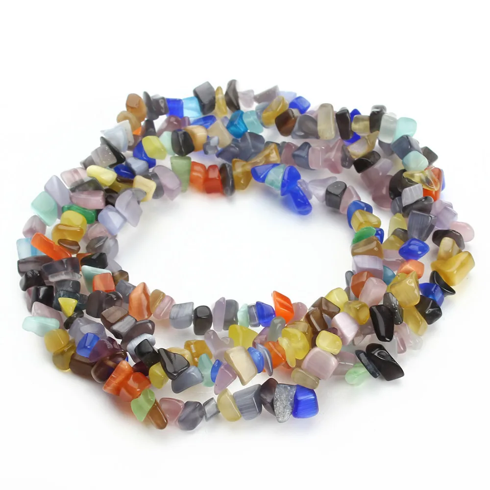 

5-8mm 1Strand Approx.80cm/31.5" Loose Semi Precious Colored Natural Cat Eye Stone Beads Jewelry Making DIY Material F1842