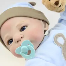 58 см Силиконовые Детские реалистичные куклы-реборн Reborn Baby Toys розовый подарок принцессы Brinquedos Дети День рождения Рождественский подарок с соской