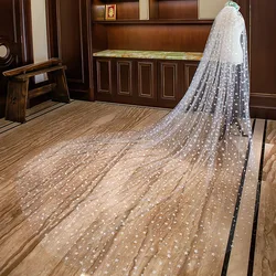 Hot Sale 4 Meters Long Wedding Bridal Veils Lace with Comb Party Accessories 2020 In Stock
