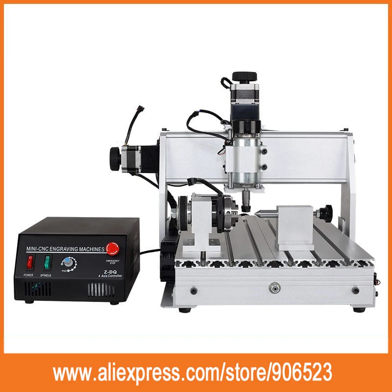 

CNC 3040 Z-DQ 4-axis CNC Router Engraver Ball Screw Cutting Milling Drilling Engraving Machine Mimi CNC 3040 500W