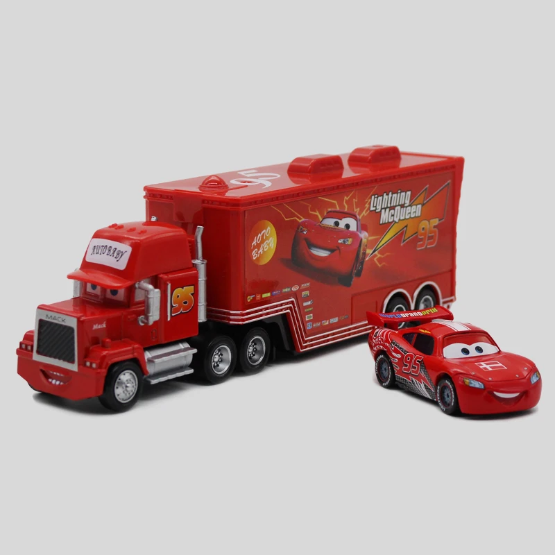 Disney Pixar машинки No.95 Mack грузовик + без рамки с изображением маленькой машины Lightning