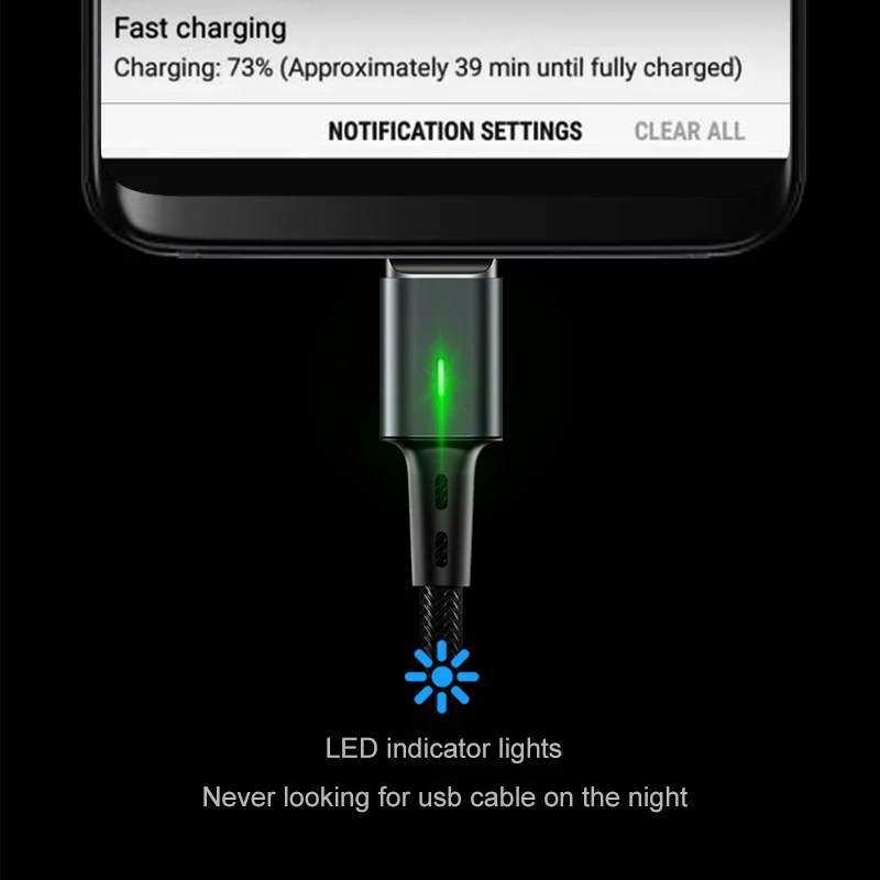 Elough Магнитный кабель USB Type C для iphone xr Samsung A50 Micro зарядный usb tipo c 7|Кабели мобильных