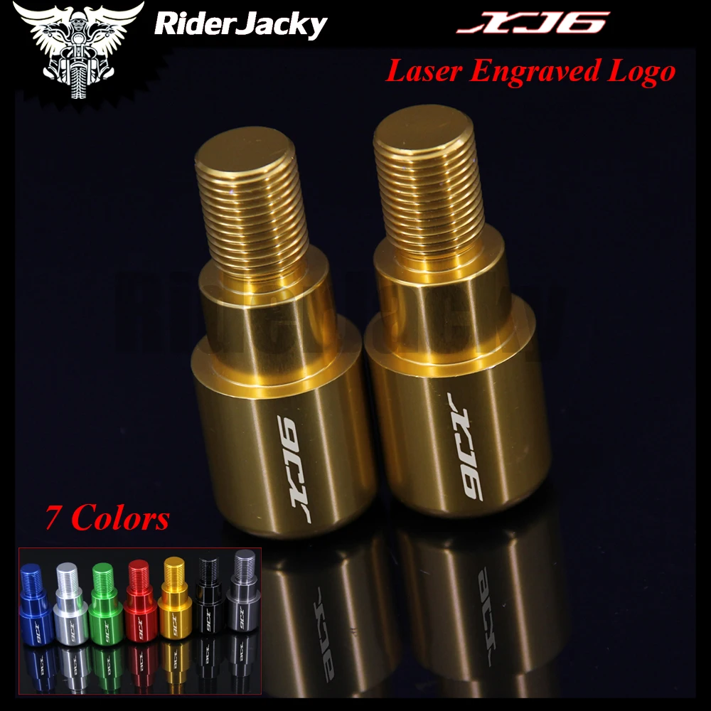 

RiderJacky CNC Motorcycle Handlebar Ends Grips Slider For Yamaha XJ6 XJ-6 XJ 6 2008-UP 2012 2013 2014 Motorbike Handler Bar