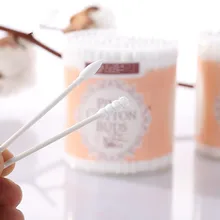 200 шт./компл. Чистка ушей для носа инструменты для ухода за здоровьем двойная головка ватный тампон деревянные палочки мягкие ватные палочки инструмент для макияжа