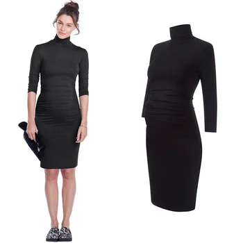 

Lovely Summer Knee Length Maternity Dresses V-Neck Half Sleeve Vest Vestidos for Pregnancy Elegant Women Evening Party Dress
