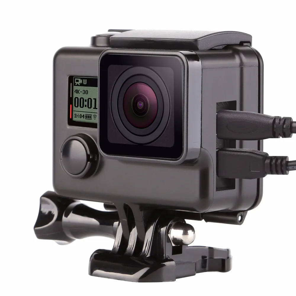 

Black Side Open Protective Housing Case For Gopro Hero 3 4 3+ Black Silver Skeleton Protector Cover For Go Pro 4 Camera
