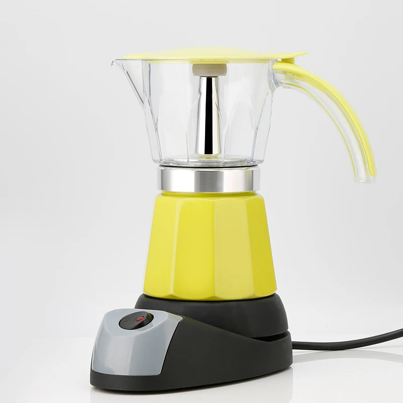 YRP 6 Cups Portable Electric Coffee Maker Espresso Moka Coffee Pot Italian Espresso Mocha Latte Per