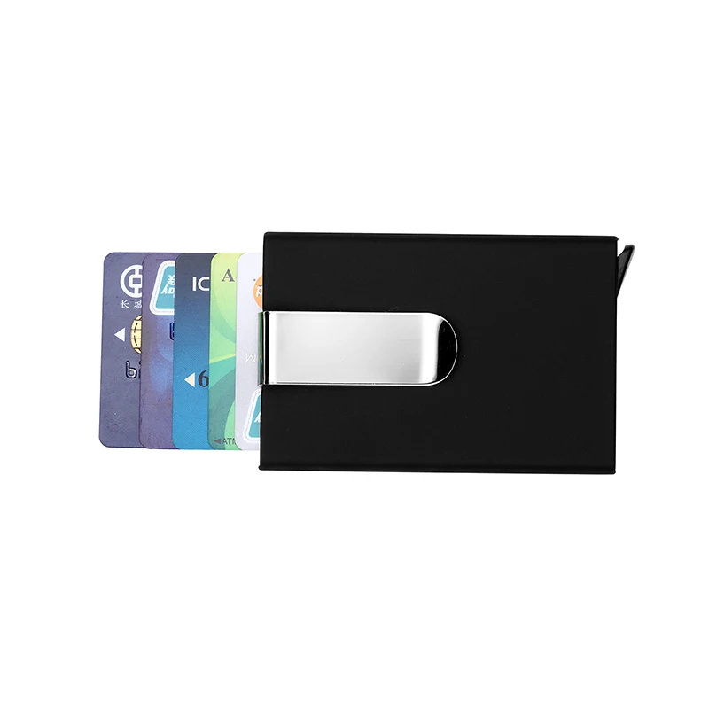 Men Women Credit Card holder Automatic Card Sets New Fashion Business ID Cards Aluminum Wallet Organizer Money Purse Bag PC0057 (10)