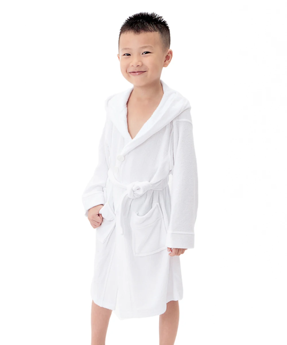 Online Modische Bademäntel Kinder Jungen Terry Bademantel kinder Bademantel Bademantel für Mädchen Dressing Nachthemd in Baumwolle Polyester