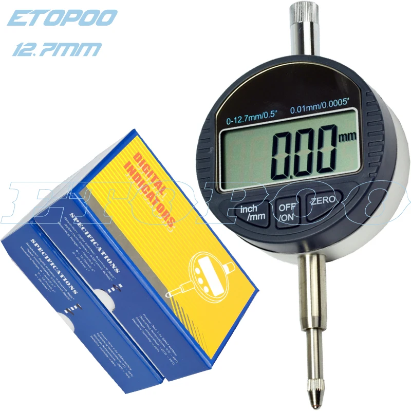 

25.4mm 0.001mm digital indicator Electronic Micrometer Digital Micrometro Metric/Inch 0-12.7mm/0.5" Dial Indicator Gauge