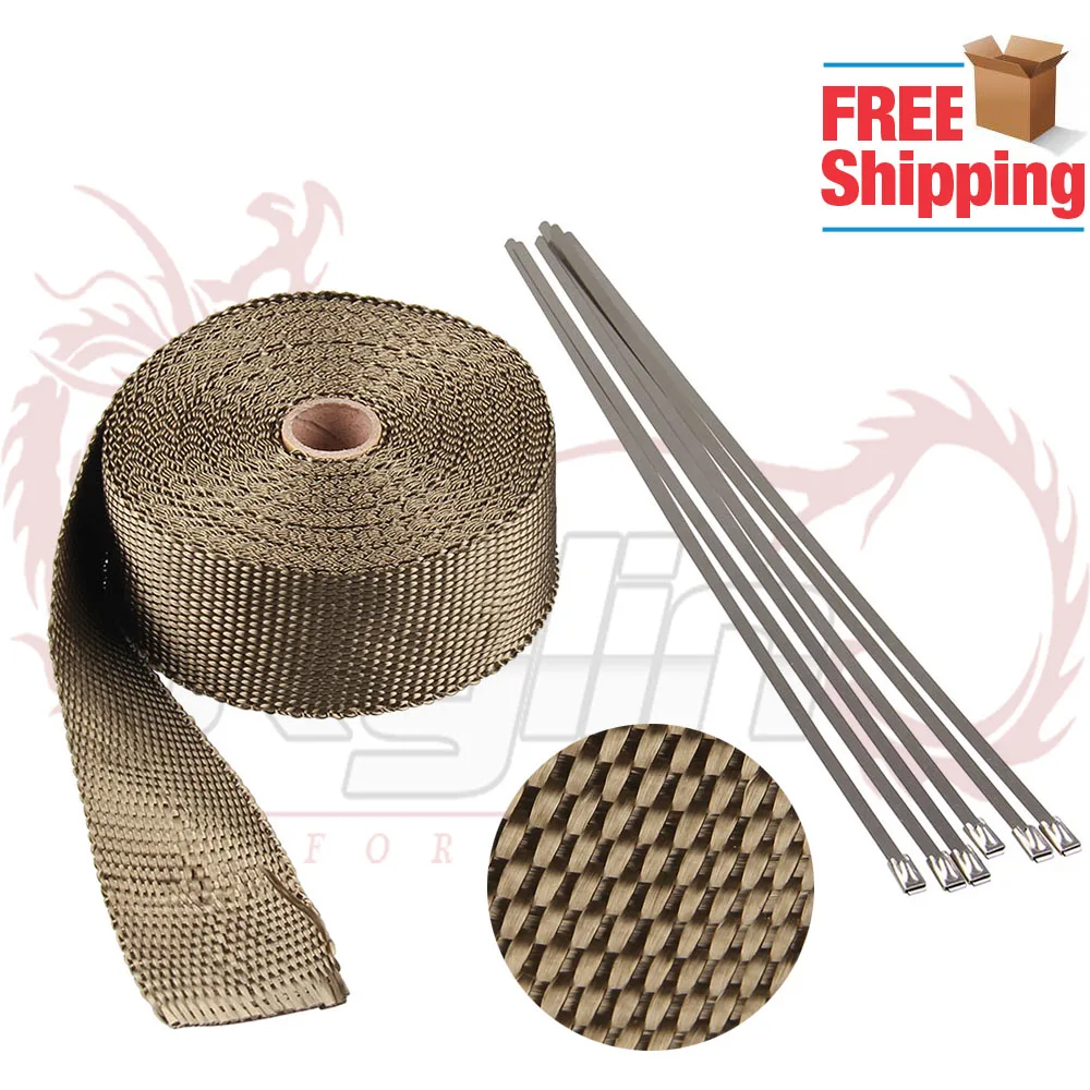 Titanium Exhaust Heat Tape Insulation Thermal Turbo Wrap for Motorcycle