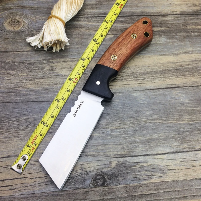 

Newest handmade Home Kitchen Knife 7cr13 Blade Wood Handle EDC Tactical Fixed Blade Knife Survival Hunting Knives Multi Tools