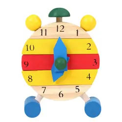 Детские Деревянные Монтессори Образовательные цвет цифровой познавательное обучение DIY часы игрушечные лошадки модель головоломки паззл