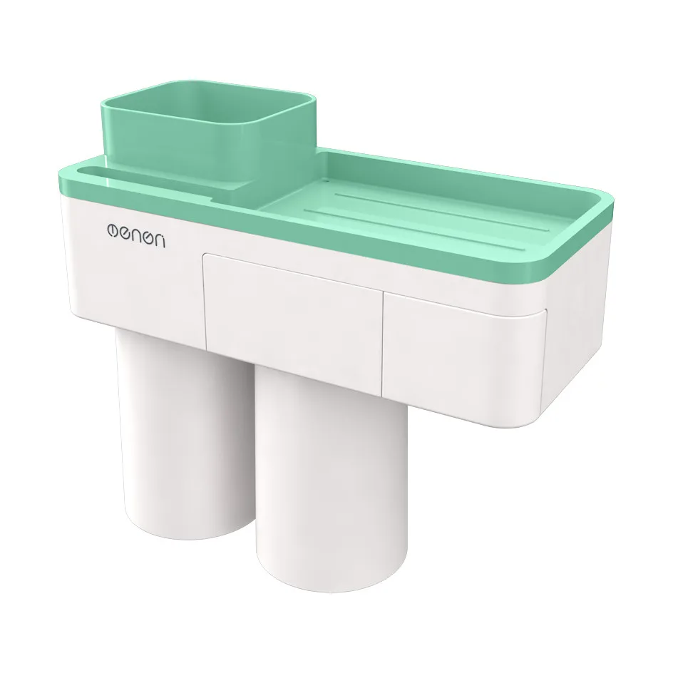 Bathroom Organizer Accessories Tools Toothbrush Holder Squeeze Toothpaste Storage Couple Cup Set Wall Hanging Box toothbrush box