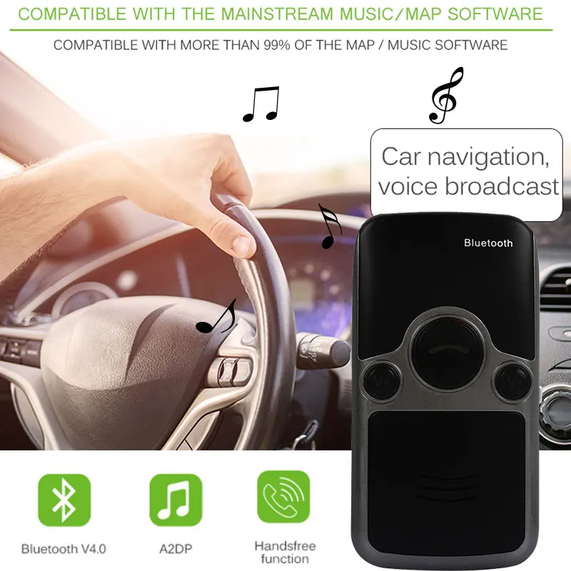 

Smart Bluetooth Car Kit MP3 Portable Mic Wireless Transmitter Bluetooth Bluetooth Car Hands-Free Solar