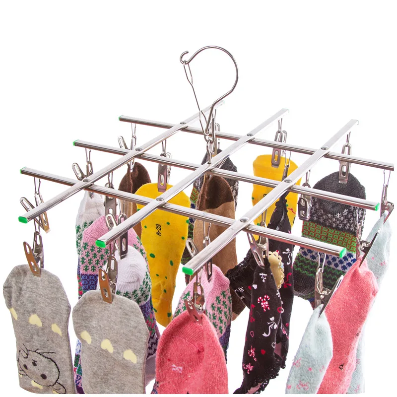 Multi Clothes Hanger Folding Clothes Hanger Multifunctional Socks