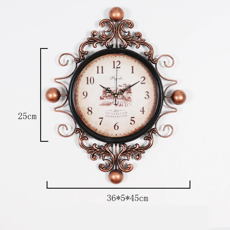 

American Retro Clock Wall Clock Living Room Creative Bedroom Modern Minimalist New Atmospheric Living Room Crafts Decoration