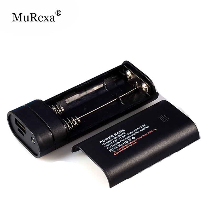 Battery Charger DIY KIT 2x18650 5V Fast Charging Portable Battery Power Bank 18650 Shell Case Powerbank Box(No Battery)