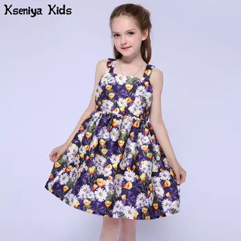

Kseniya Kids 2017 Girls Summer Clothes Dresses Toddler Baby Girl Clothing Princess Dress Flower Party Dress For Girls 2-14 Year