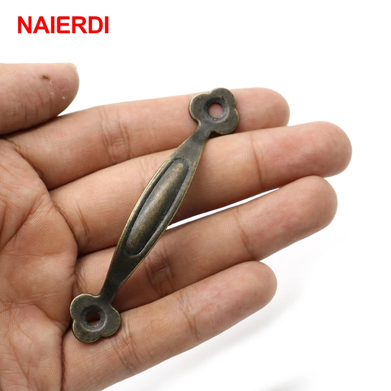 NAIERDI 5PCS Antique Furniture Handles Drawer Door Knobs Jewelry Box Bronze Cabinet Pulls Cupboard Wooden Vintage Hardware NAIERDI 5PCS Antique Furniture Handles Drawer Door Knobs Jewelry Box Bronze Cabinet Pulls Cupboard Wooden Vintage Hardware