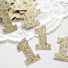 Блеск нестандартного номера трафарет с днем рождения Confettis украшение для подарков для будущей матери для крещения ребенка свадебные вечерние стол Скрап рассеивает