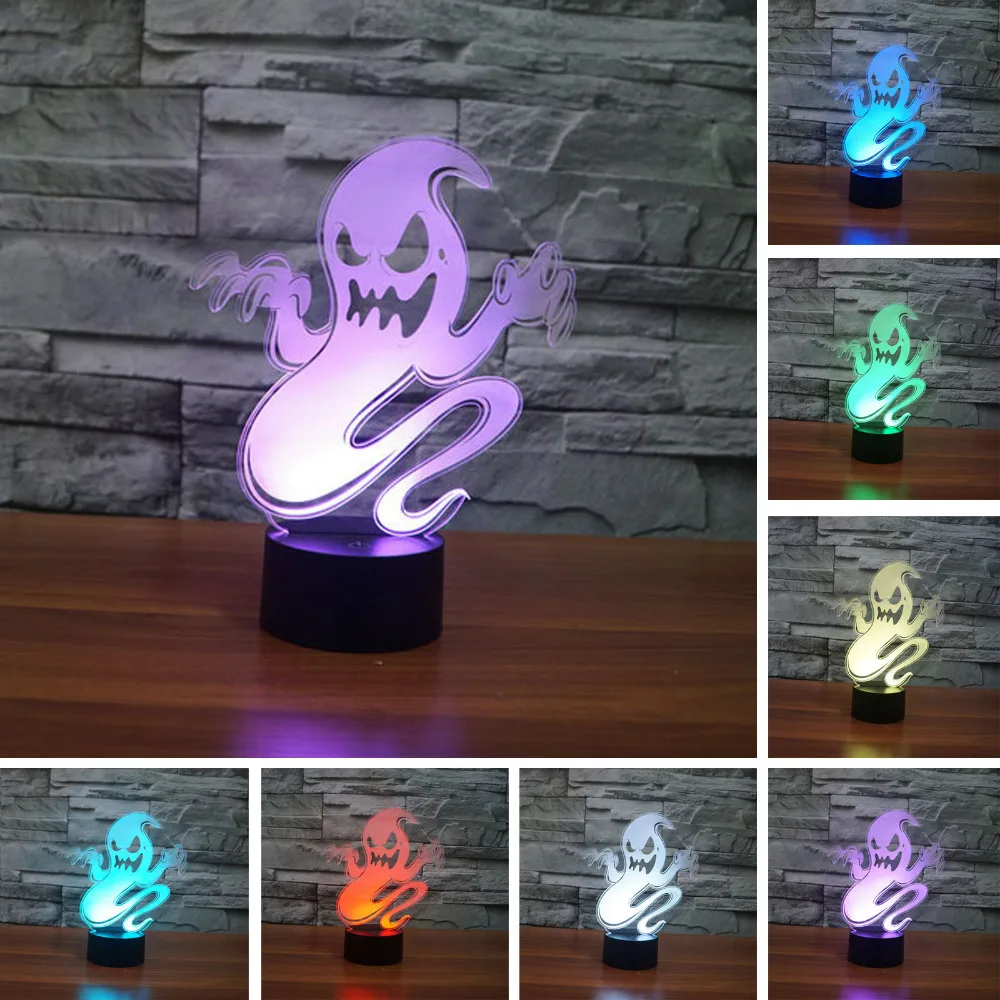 Newly Arrived Halloween Ghost illusion LED Night Lights Novelty