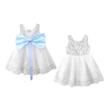 Летнее платье для маленьких девочек детское платье без рукавов с блестками Пышное Сетчатое платье принцессы для новорожденных детская одежда