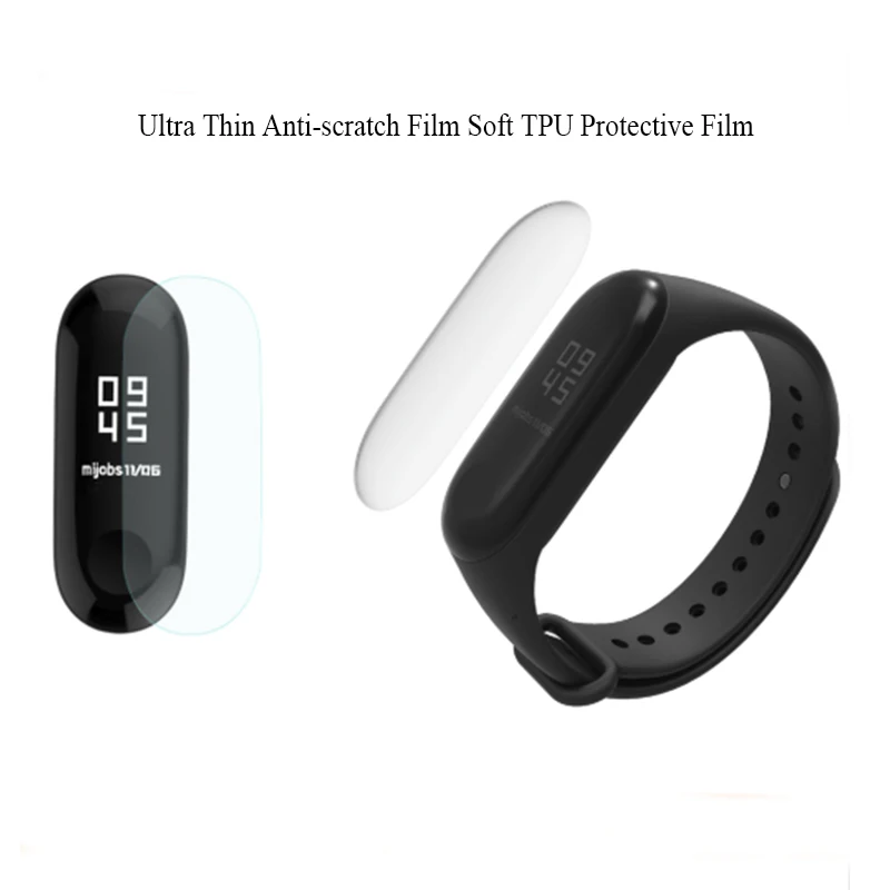 Mi jobs Hot mi Band 3 2 шт для Xiaomi mi Band 3 Защитная пленка для экрана mi band3 HD ультра тонкая пленка против царапин Мягкий защитный чехол из ТПУ