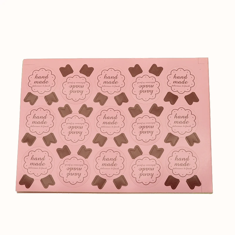 

Pink Medal Shape handmade sticker Baking Bag Seal Sticker Adhesive Decor Sticker Child Gift Stationery Sticker 150pcs
