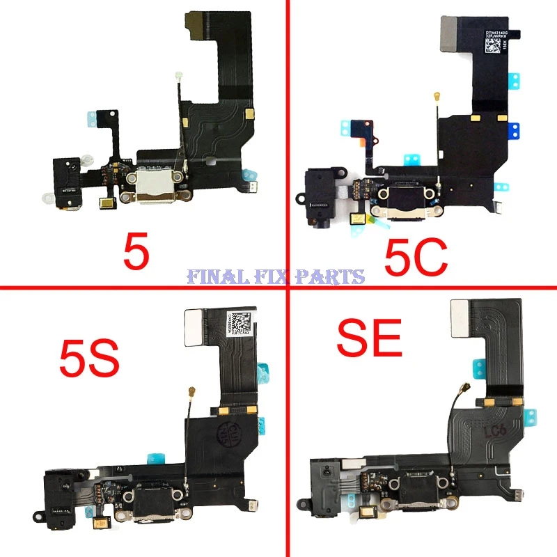 Для iPhone 5 5G, 5S, 5C usb зарядный порт гибкий кабель Зарядка порт розетка док-станция Соединительная плата модуль запасные части