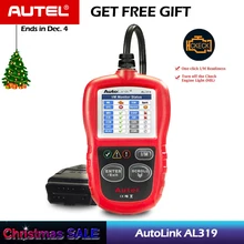 

Autel AL319 OBD2 CAN Code Reader Auto Car Diagnostic Tool View Freeze Frame Data OBDII OBD 2 Scaner Automotive PK elm327 ML319