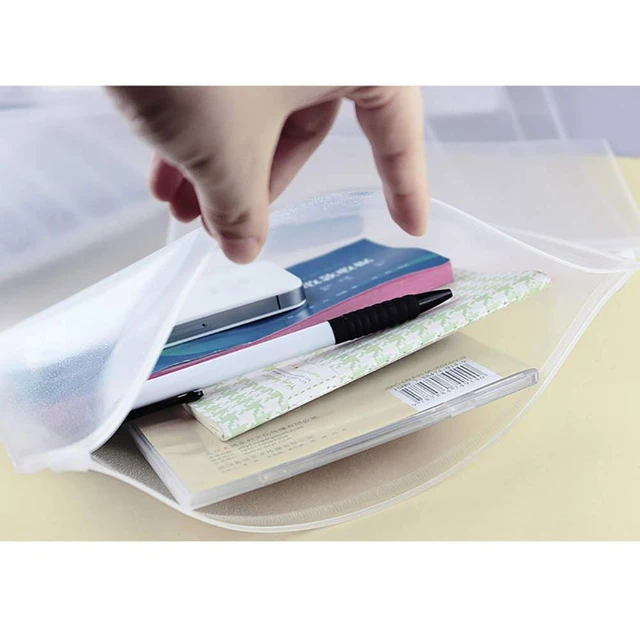 Pochette plate zippée pour papier et documents, trousse rangement